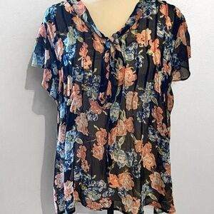 Elle floral multicolored top size XXL